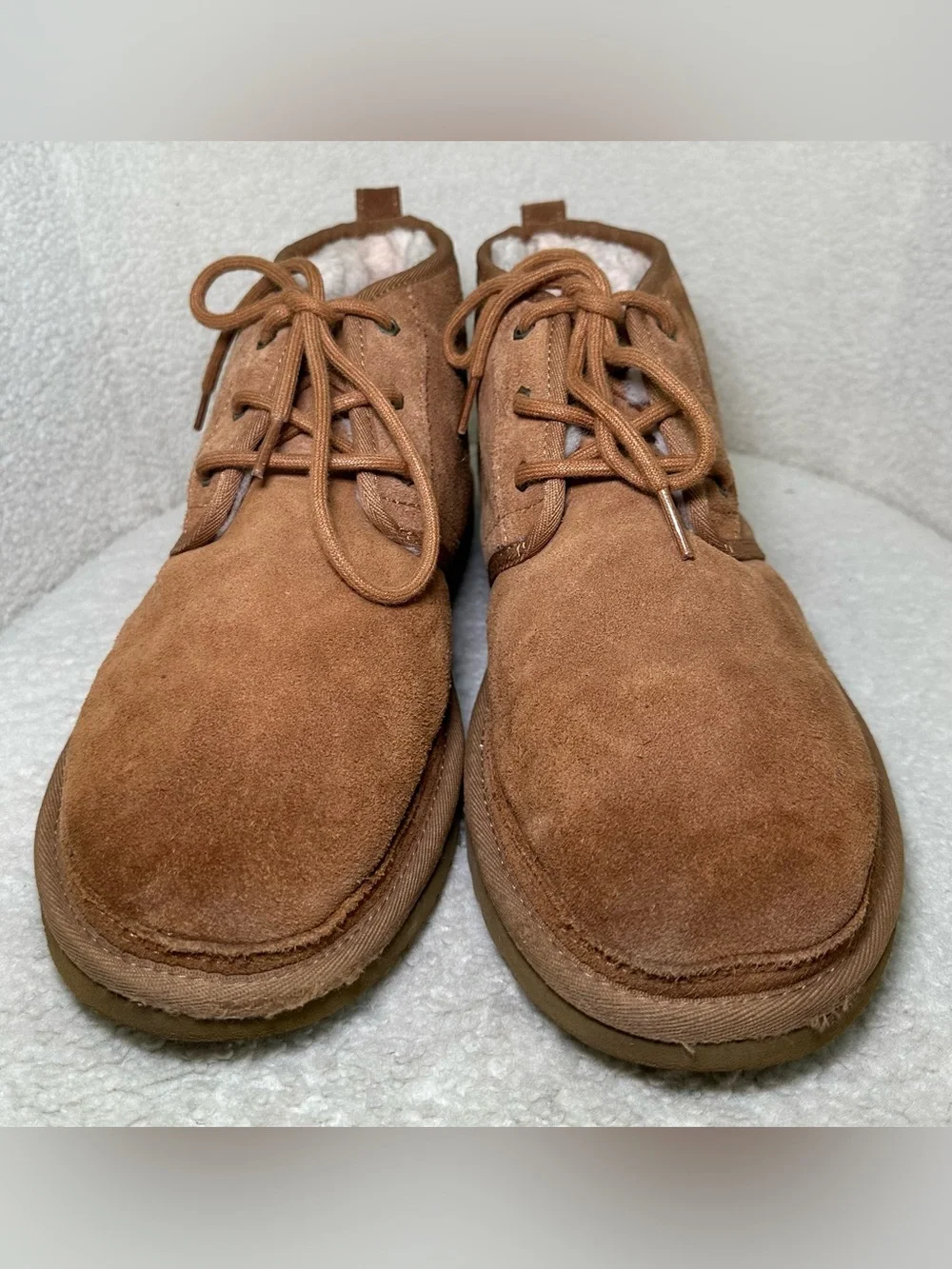 UGG Men’s Neumel Chestnut Suede Shearling Chukka Boots Fall Winter Warm Cozy 11